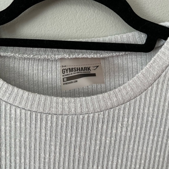 Gymshark Relaxed Ribbed Cropped Sweater in Pistachio Ice Cream - Picture 3 of 5